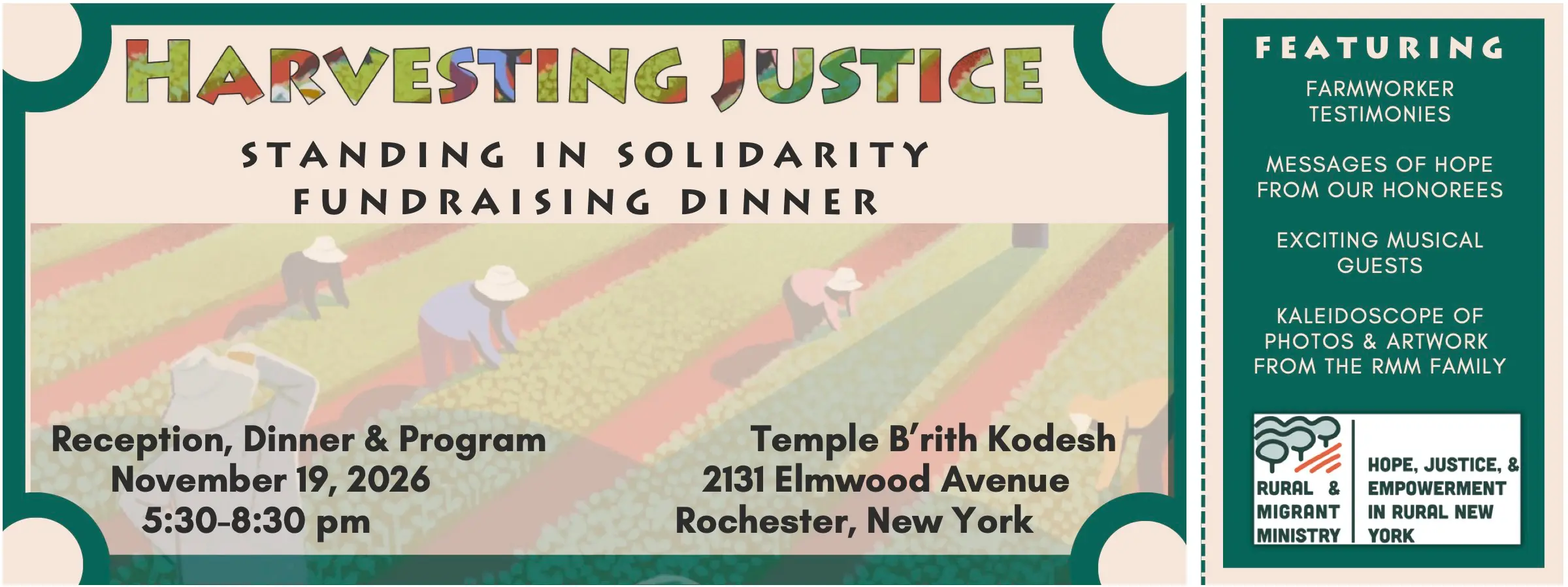 Harvesting Justice Dinner 2026